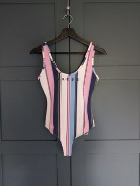 NEW Guess Originals Striped Logo Bodysuit | XS | NWT